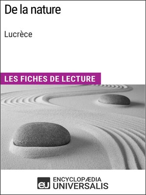 cover image of De la nature de Lucrèce